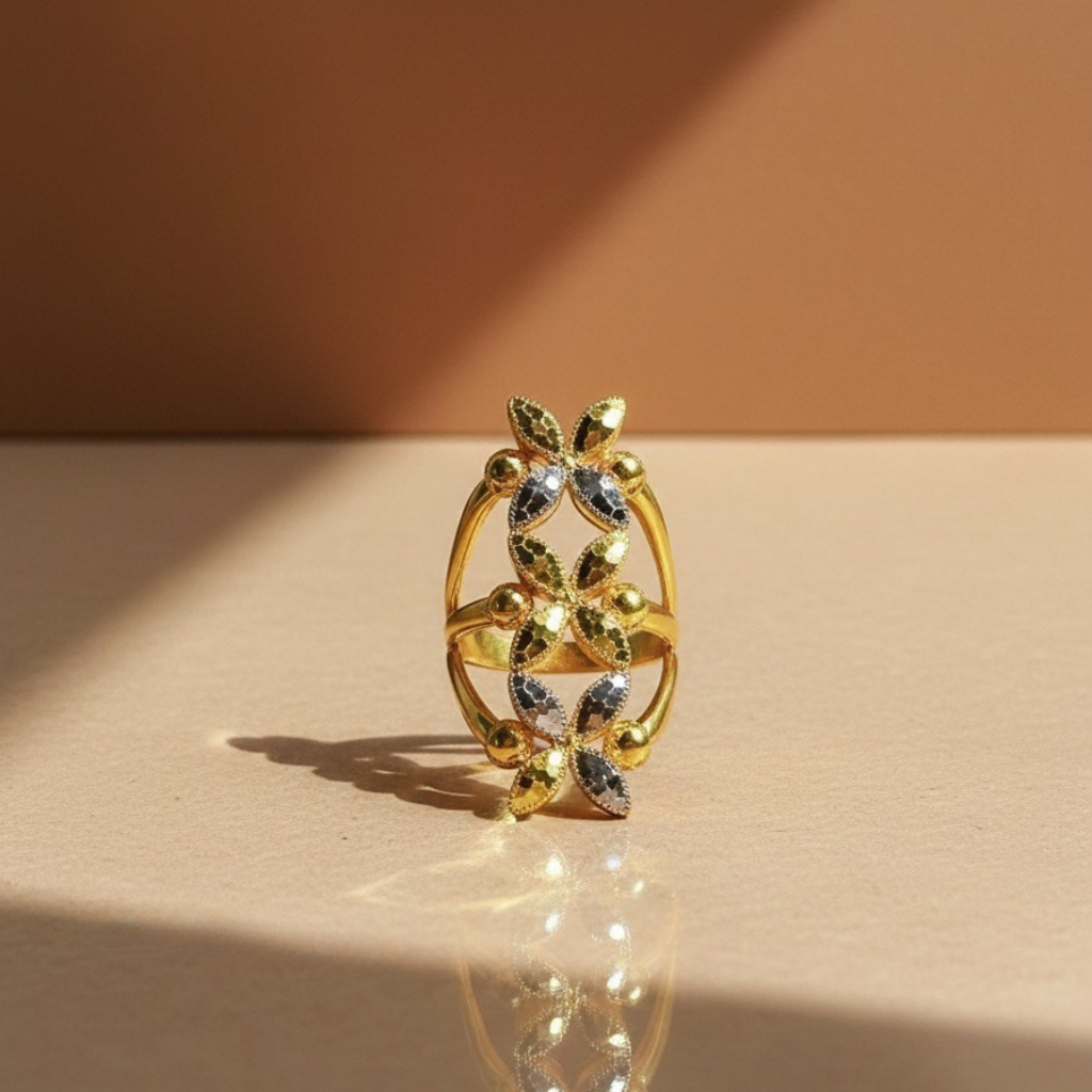 MARISA FLOWER 2C 3 LAYER RING
