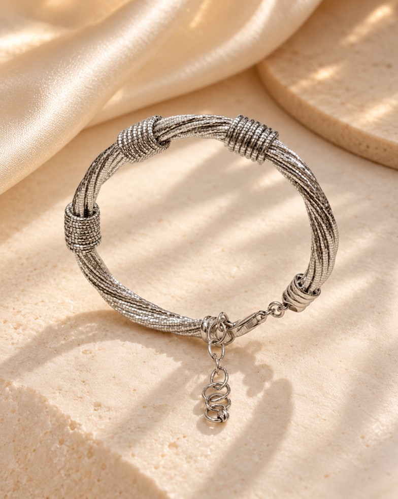 VELORA CHARMS ITALIA CHROME BANGLE