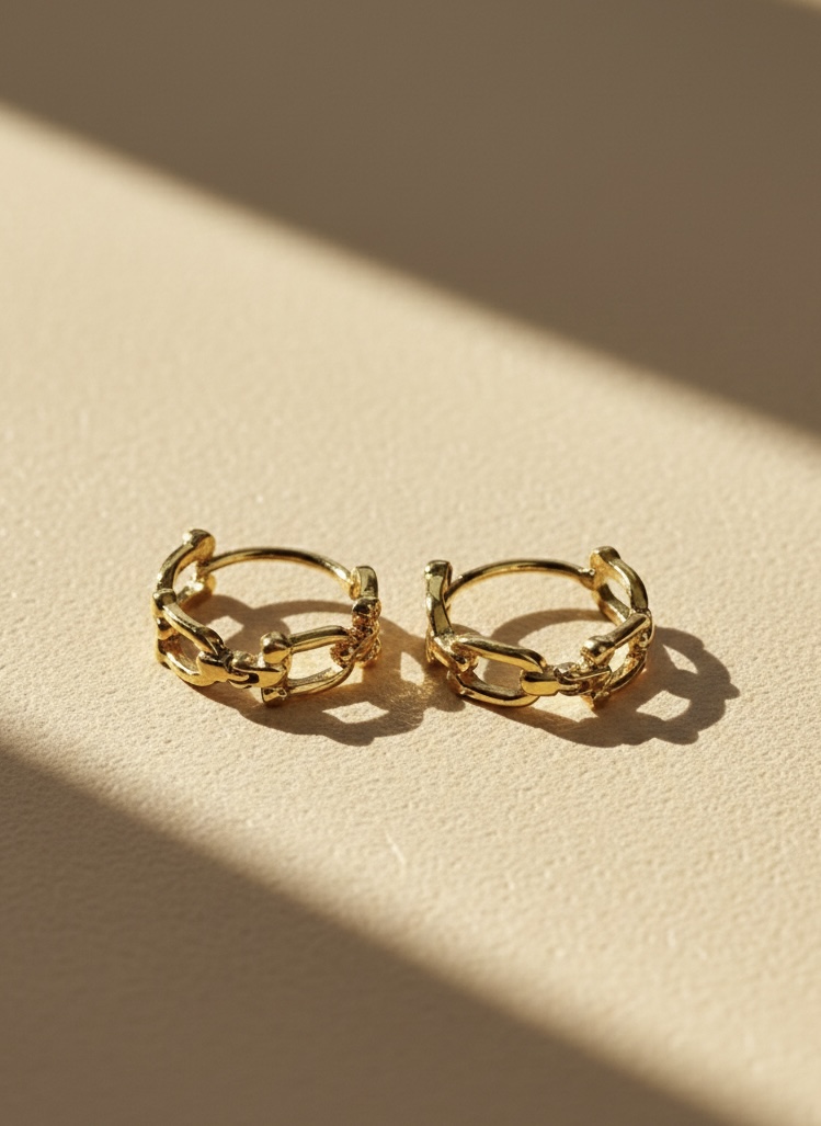 HARDWARE ROUND EARRING