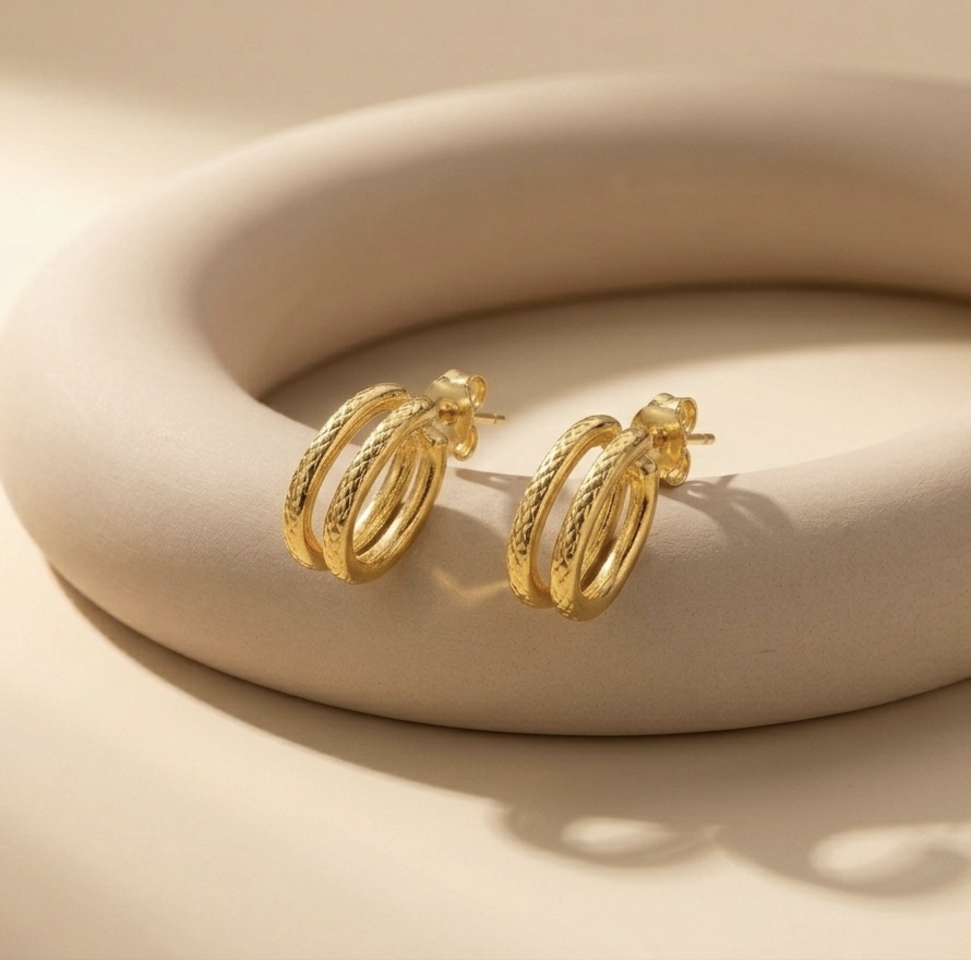 PAHAT DOUBLE LINE EARRING