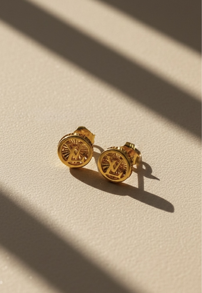 LV BUTTON EAR RING