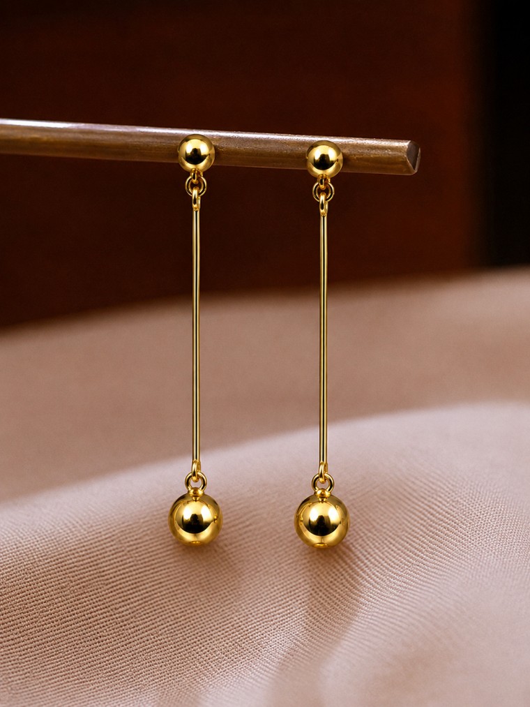 HANGING BALL EARRING